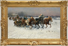 LITHUANIAN SLEDGERIDE by Alfred von Wierusz-Kowalski